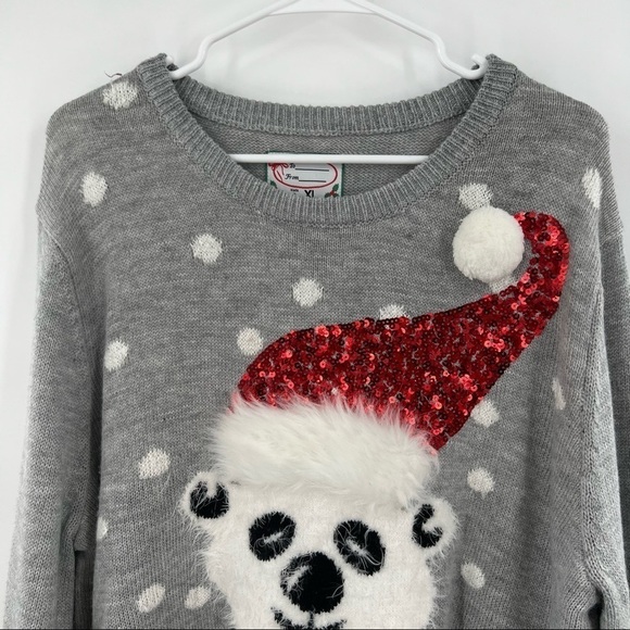 Roswe Christmas bear sweater pullover long sleeve size XL - Picture 2 of 14